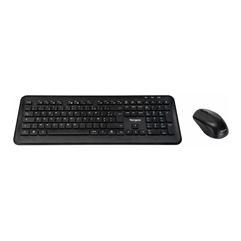 Targus AKM610FR belaidis klaviatūros ir pelės rinkinys - pilno dydžio - AZERTY - prancūziškas išdėstymas - juoda