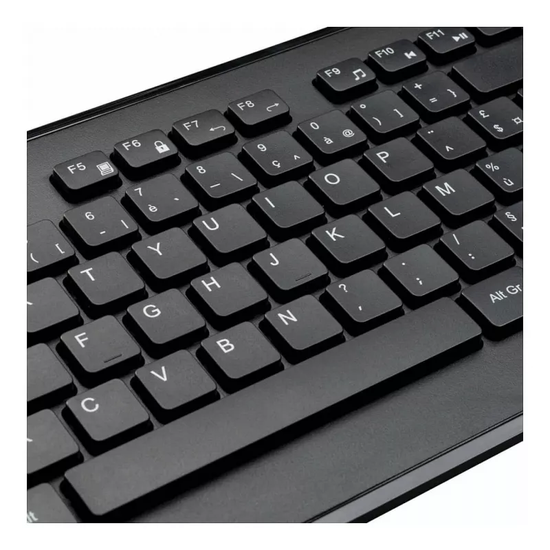 Targus AKM610FR belaidis klaviatūros ir pelės rinkinys - pilno dydžio - AZERTY - prancūziškas išdėstymas - juoda
