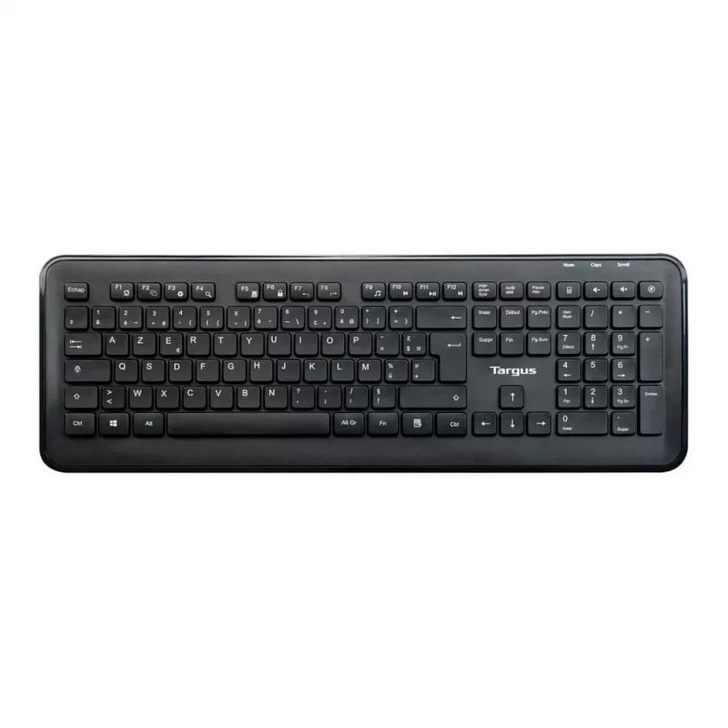 Targus AKM610FR belaidis klaviatūros ir pelės rinkinys - pilno dydžio - AZERTY - prancūziškas išdėstymas - juoda