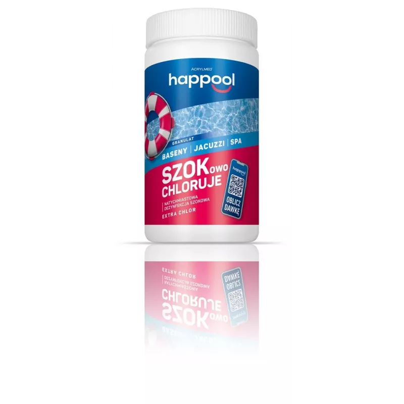 Acrylmed EXTRA CHLOR granulės, skirtos dumblių, grybelių ir bakterijų kontrolei baseinuose, 1 kg