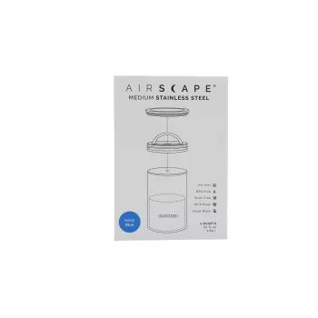 Airscape® nerūdijančio plieno aromato indas vidutinis, matinis mėlynas