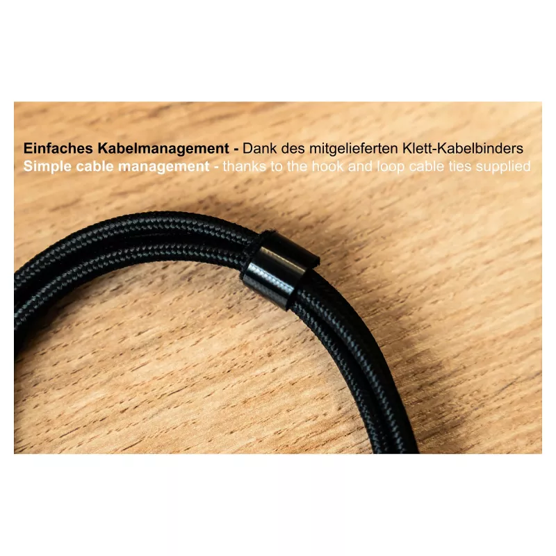 Good Connections USB 2.0 įkrovimo ir duomenų kabelis 100W su skaitmeniniu ekranu USB-C į USB-C 1m juodas