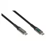 Good Connections USB 2.0 įkrovimo ir duomenų kabelis 100W su skaitmeniniu ekranu USB-C į USB-C 1m juodas