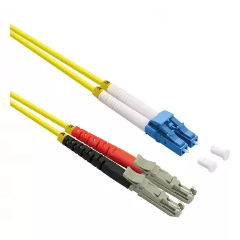 ROLINE Fiber Optic Patch Cable Duplex 9/125µm OS2, LSH APC / LC UPC, LSOH, Yellow, 2 m