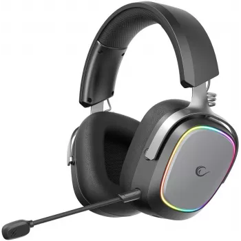 Rampage RETSU belaidės ausinės žaidimams, ant ausų, Bluetooth 2.4G RGB juodos