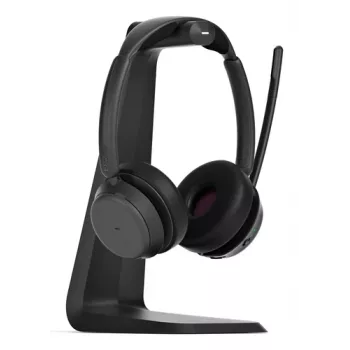 EPOS IMPACT 1000 MS UC ANC WL USB-C+A Stand On-Ear Bluetooth ausinės su įkrovimo stotele CH 40 ir USB-C BT adapteriu BTD 900c