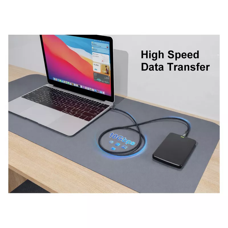 Equip USB-C 3.2 į USB-C aktyvus optinis kabelis 8K PD60W 5m juodas
