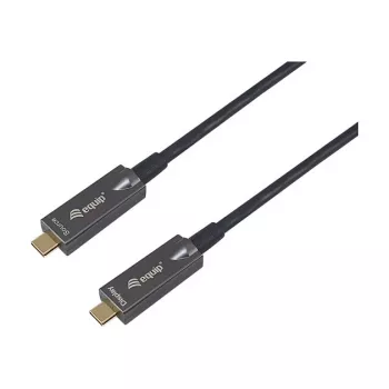 Equip USB-C 3.2 į USB-C aktyvus optinis kabelis (AOC) 8K 60W PD 10m juodas