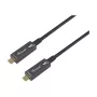 Equip USB-C 3.2 į USB-C aktyvus optinis kabelis (AOC) 8K 60W PD 10m juodas