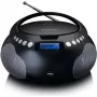 Lenco SCD-331BK Nešiojamas CD radijas su Bluetooth, USB, FM radiju, LCD ekranu, juodas