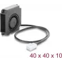 Delock Radialinis ventiliatorius 12 V DC 40 x 40 x 10 mm su 3 kontaktų jungtimi, juodas (67488)