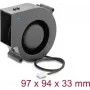 Delock pūtimo ventiliatorius 12 V DC 97 x 94 x 33 mm su 3 kontaktų jungtimi, juodas (67496)