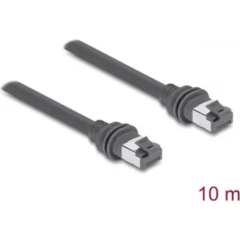 Delock RJ45 Patch Cable Cat.6 Compatible with Starlink Gen3 - 10 m Grey