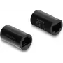 Delock RJ45 moteriškas į moterišką jungtuvas Cat.6 cilindro formos juodas (90836)