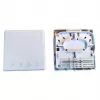 EFB Elektronik FTTH dėžutė 4 SC-S arba LC-D movoms 80x80 su kabelio kreiptuvu, susitraukiančios versijos