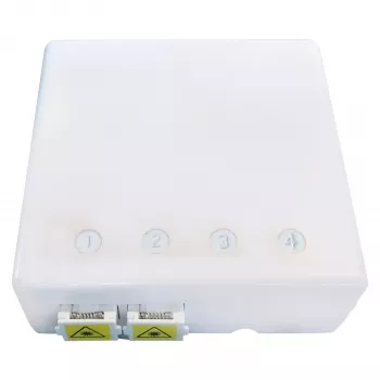 EFB Elektronik FTTH dėžutė 4 SC-S arba LC-D movoms 80x80 su kabelio kreiptuvu, susitraukiančios versijos