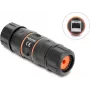 Delock RJ45 moteriškas į RJ45 moterišką kabelio jungtis Cat.6A su M23,5 x 1,5 mm sriegiu, trumpas dizainas, IP68, dulkėms ir vandeniui atspari