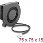 Delock Radialinis ventiliatorius / pūstuvas 12 V DC 75 x 75 x 15 mm su 3 kontaktų jungtimi, juodas (67493)