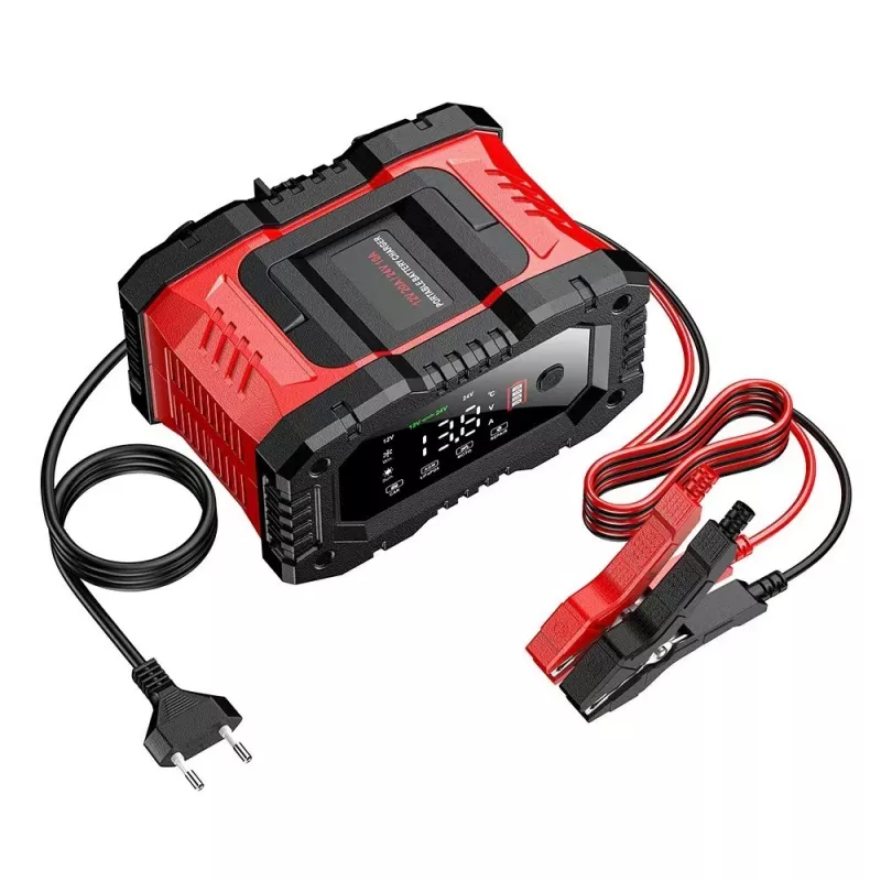 EXTRALINK Intelligent Car Battery Charger with Repair Mode AGM 12V 24V 20A
