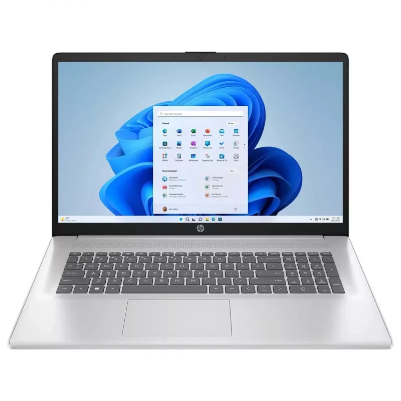 HP 17-CP3005DDX nešiojamas kompiuteris, 17,3 inch FHD Anti-Glare IPS, AMD Ryzen 5 7430U, 16 GB DDR4, 512 GB SSD, AMD Radeon Graphics, Windows 11 Home S režimas, Natural Silver