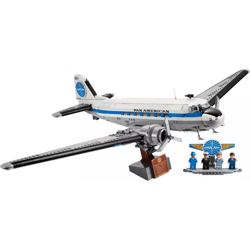 LEGO Icons 11378 Douglas DC-3 PAN AM Passenger Aircraft Building Set (2500 Pieces)