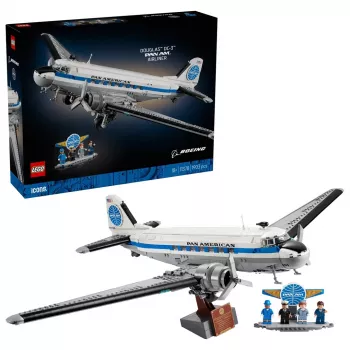LEGO Icons 11378 Douglas DC-3 PAN AM Passenger Aircraft Building Set (2500 Pieces)