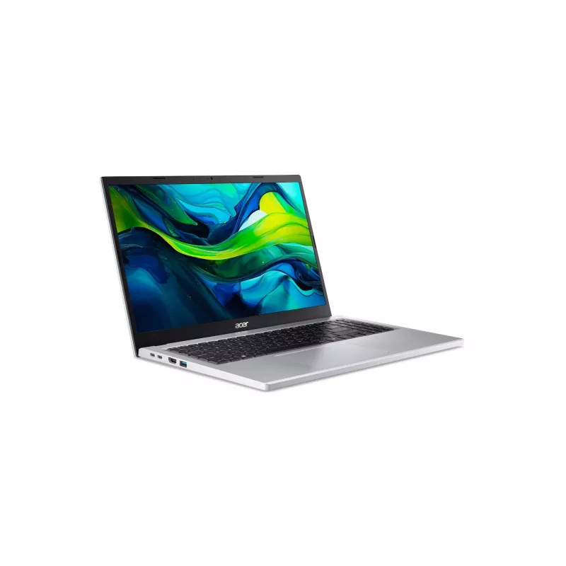 Acer Aspire Go 15 AG15-32P-39R2DX nešiojamas kompiuteris - Intel Core 3 N355, 15.6 inch FHD IPS, 8GB RAM, 128GB SSD + 256GB SSD, Windows 11 Home, sidabrinis