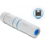 Delock RJ45 moteriškas į RJ45 moterišką jungtuvas Cat.6A su M23,5 x 1,5 mm sriegiu, IP68, atsparus dulkėms ir vandeniui, baltas (90661)