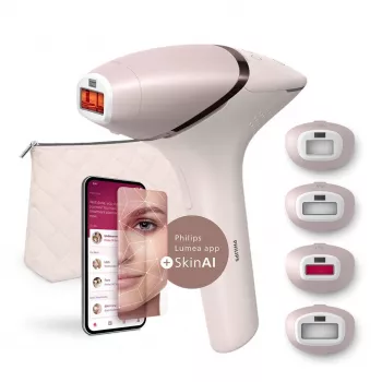 Philips Lumea IPL 9000 Series BRI976/00 Intensyvios šviesos impulsų (IPL) plaukų šalinimo prietaisas, rožinis auksas ir balta