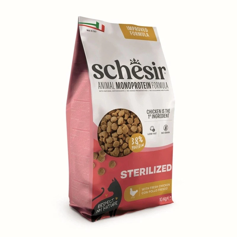 SCHESIR Sterilized Bogata Chicken Dry Cat Food 10kg