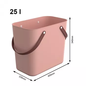 Rotho Multibag Albula Style 25L Storage Box, Meadow Rose