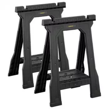 STANLEY Rack-horse Junior 2 vnt. Pjovimo ožys dvynių pakuotė, 360 kg keliamoji galia, sulankstomas, juoda/geltona