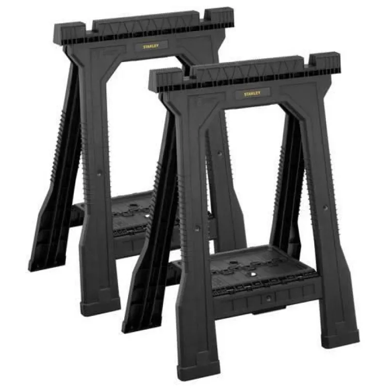STANLEY Rack-horse Junior 2 vnt. Pjovimo ožys dvynių pakuotė, 360 kg keliamoji galia, sulankstomas, juoda/geltona