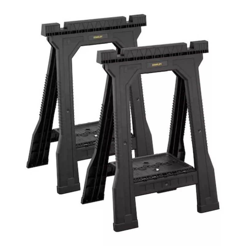 STANLEY Rack-horse Junior 2 vnt. Pjovimo ožys dvynių pakuotė, 360 kg keliamoji galia, sulankstomas, juoda/geltona