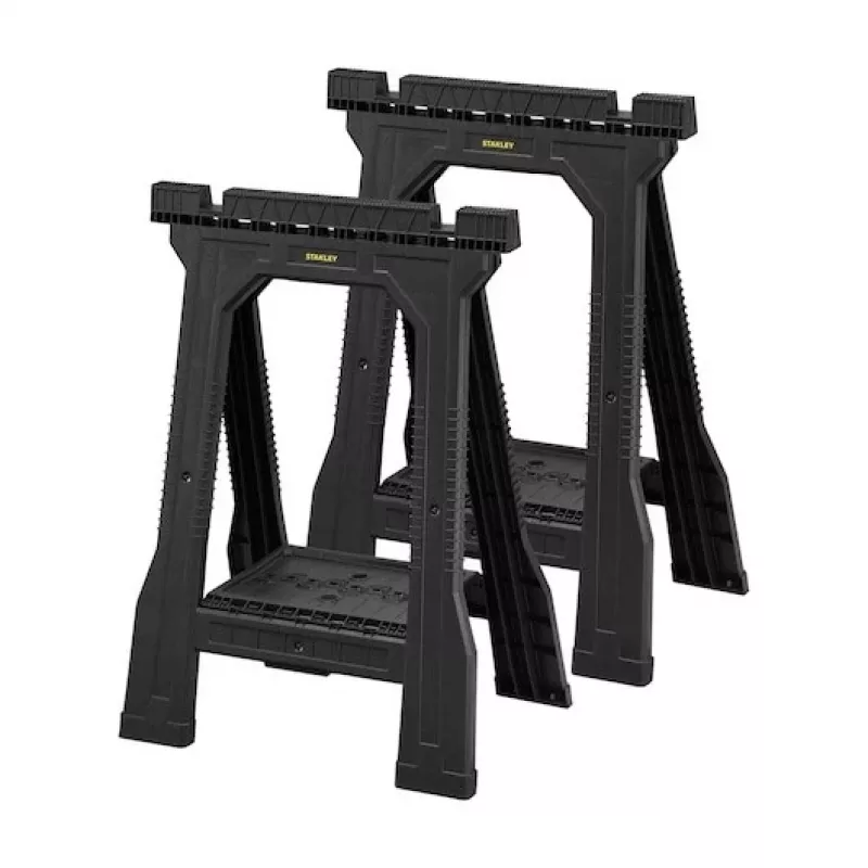 STANLEY Rack-horse Junior 2 vnt. Pjovimo ožys dvynių pakuotė, 360 kg keliamoji galia, sulankstomas, juoda/geltona