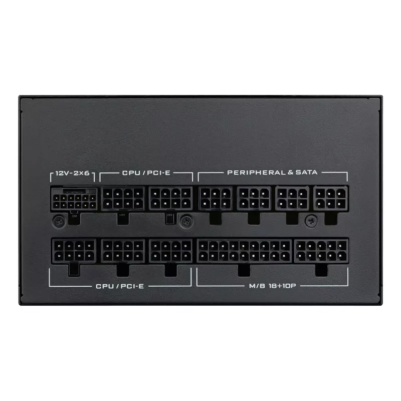 Lian Li SX Series 80 PLUS Platinum Power Supply, Fully Modular, PCIe 5.1, ATX 3.1 - 1200 W, juoda