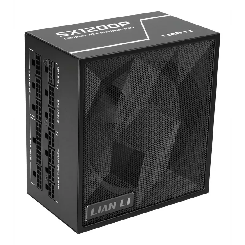 Lian Li SX Series 80 PLUS Platinum Power Supply, Fully Modular, PCIe 5.1, ATX 3.1 - 1200 W, juoda