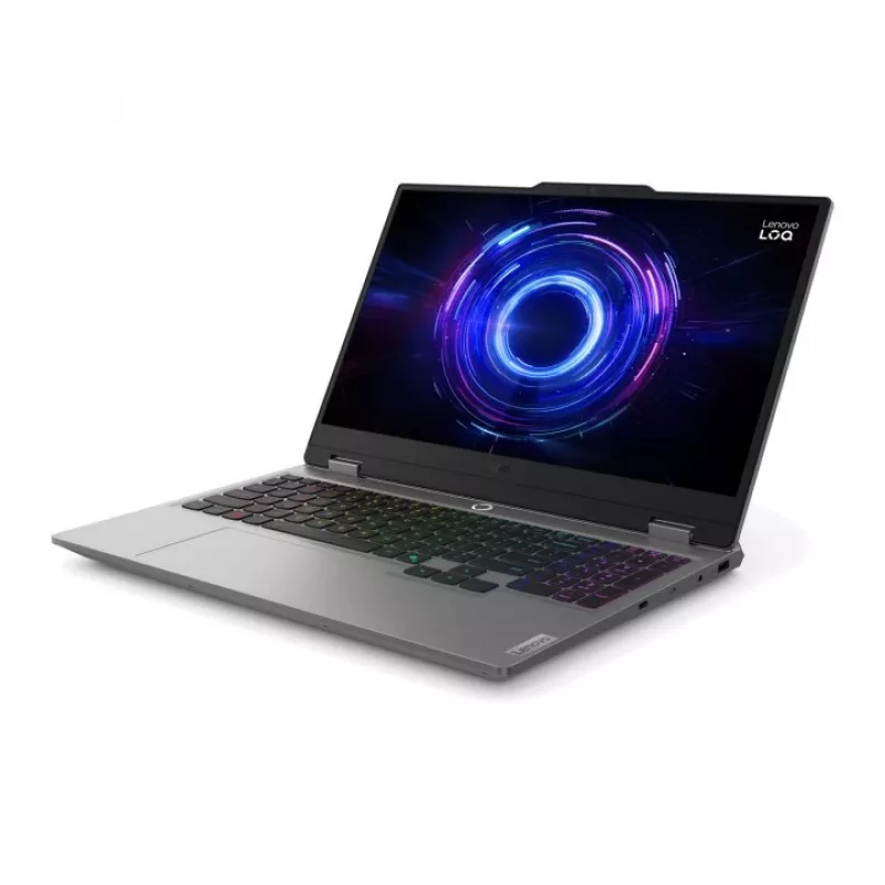 Nešiojamas žaidimų kompiuteris Lenovo LOQ 15IRX10 15.6 inch FHD 144Hz, Intel Core i7-13650HX, 16GB DDR5, 512GB SSD, NVIDIA GeForce RTX 5050 8GB, Windows 11, Luna Grey (Perpakuotas)