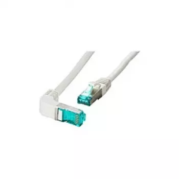 EFB Elektronik MK6001W.3G Cat.6a S/FTP RJ45 Patch Cable, Angled/Straight, 3m, Grey