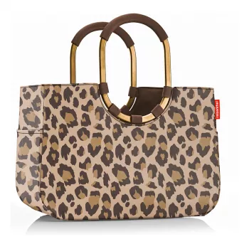 Reisenthel Loopshopper L Leo Macchiato prekių krepšys, 25L, ruda/ smėlio