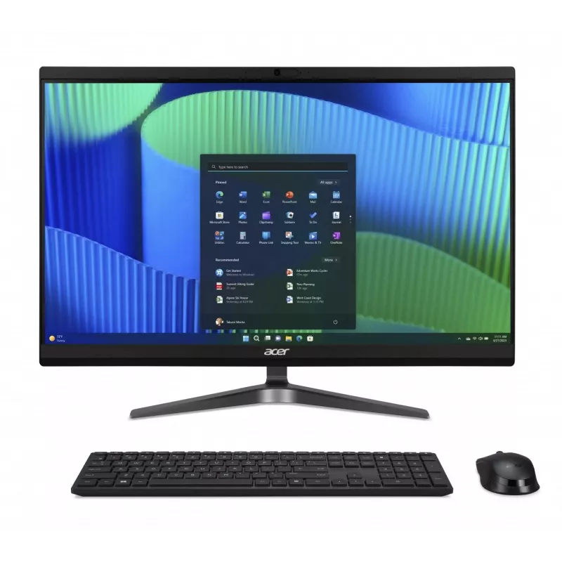 Acer Veriton Vero VZ2724G All-in-One PC, 23,8 inch FHD IPS, Intel Core i5-14400, 8GB DDR5, 512GB SSD, Windows 11 Pro, juoda