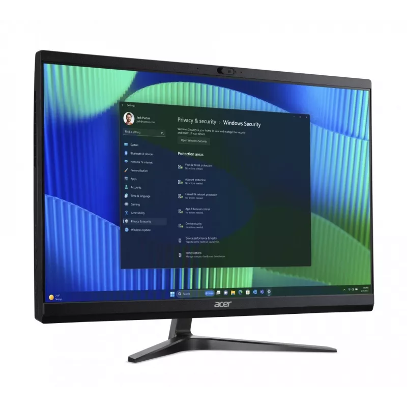 Acer Veriton Vero VZ2724G All-in-One PC, 23,8 inch FHD IPS, Intel Core i5-14400, 8GB DDR5, 512GB SSD, Windows 11 Pro, juoda