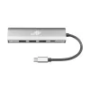 TB USB-C į RJ45 Gigabit Ethernet adapteris su 3x USB-A 3.0 ir USB-C PD 100W, kosminė pilka