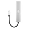 TB USB-C į RJ45 Gigabit Ethernet adapteris su 3x USB-A 3.0 ir USB-C PD 100W, kosminė pilka
