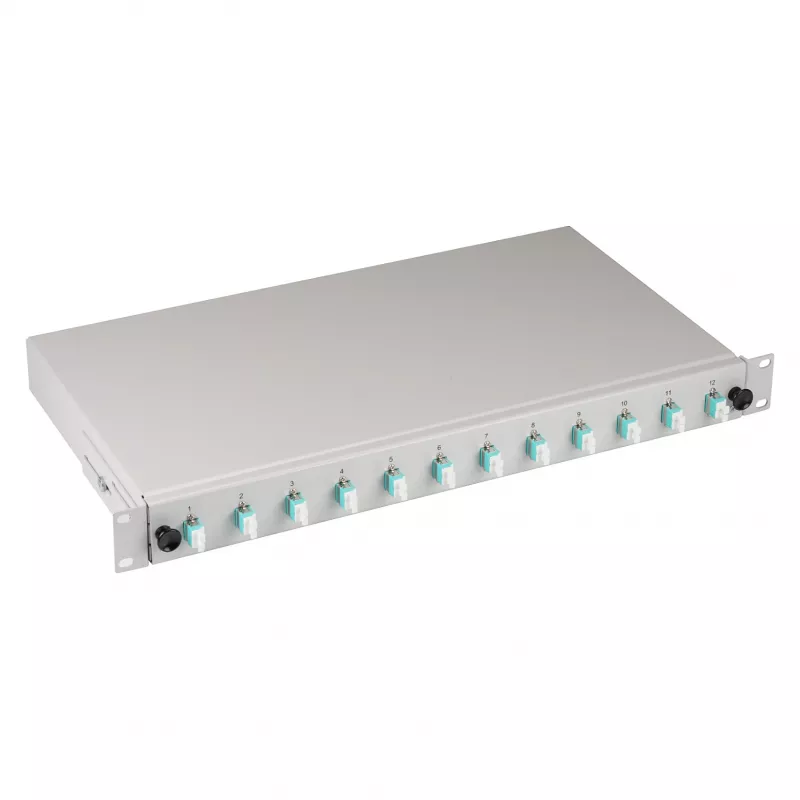 EFB-Elektronik Splice Box LC 50/125µm OM3 Extractable, 24 Pigtails Pre-terminated / 12 Couplings