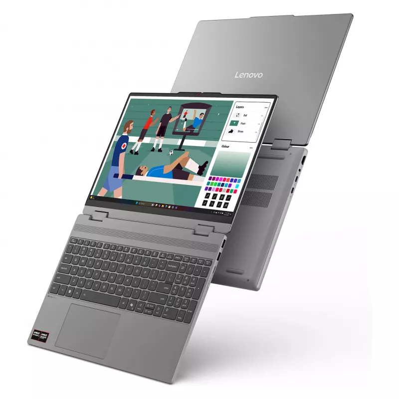 Lenovo IdeaPad 5 2-in-1 15AGP11 15.3 inch WUXGA OLED Touchscreen 2-in-1 nešiojamas kompiuteris (AMD Ryzen AI 7 445, 16GB RAM, 1TB SSD, Windows 11 Home) - 83UM002AGE