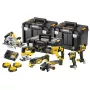 DEWALT 18V XR 7 įrankių rinkinys DCK706P3T su 3x5.0Ah baterijomis, įkrovikliu ir 3 TSTAK dėklais (DCD805, DCF850, DCS355, DCH263, DCG405, DCS572, DCS334)
