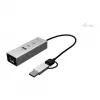 I-TEC USB-C/USB-A Metal Hub 3 - 2x USB-C 3.2 Gen 1, 1x USB-A 3.2 Gen 1, 2.5G LAN, Space Gray