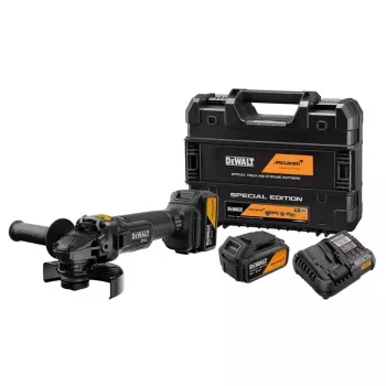 DEWALT DCG45MP2T XR 18V belaidis kampinis šlifuoklis 125 mm McLaren F1 Team Edition rinkinys 2x5,0 Ah