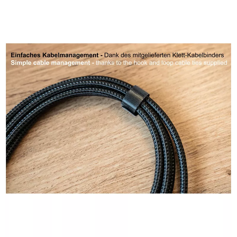 GoodConnections USB-C 4.0 (ST-ST) 1m Pintas Kabelis 100W 8K 30Hz Antracitas